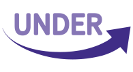 graphic of the word 'under' with a dynamic arrow curving under then pointing upwards