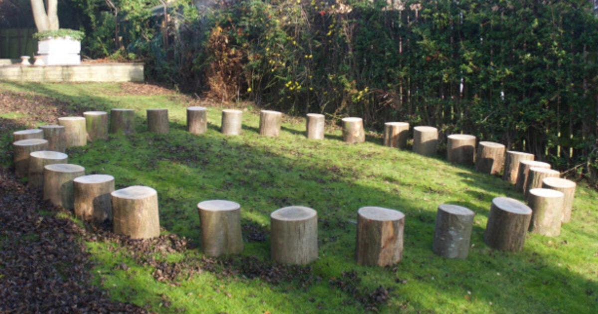 Outdoor Seating, Logs & Planks UK Grown Wood Muddy Faces