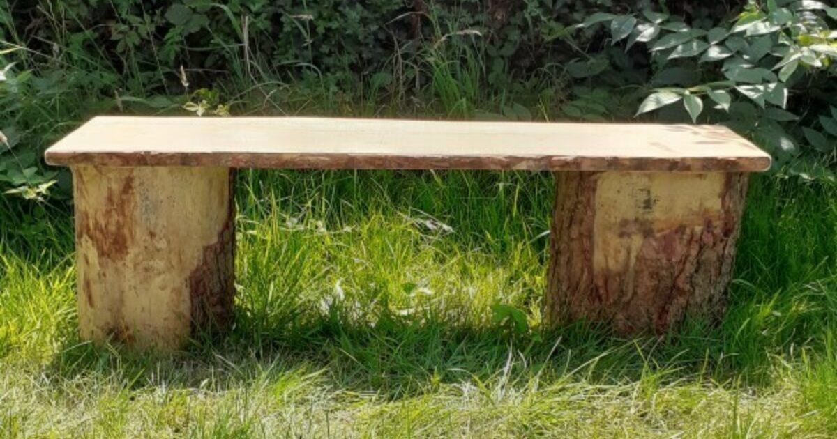 Rustic Movable Benches 32cm High, Rustic Wooden Benches Uk