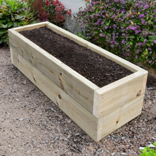 Wooden Planter 120cm Long | Muddy Faces