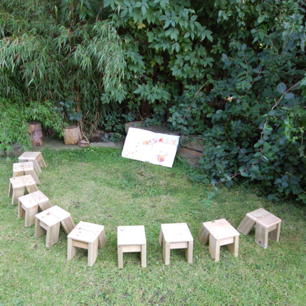 Outdoor Stools Set of 10 Muddy Faces