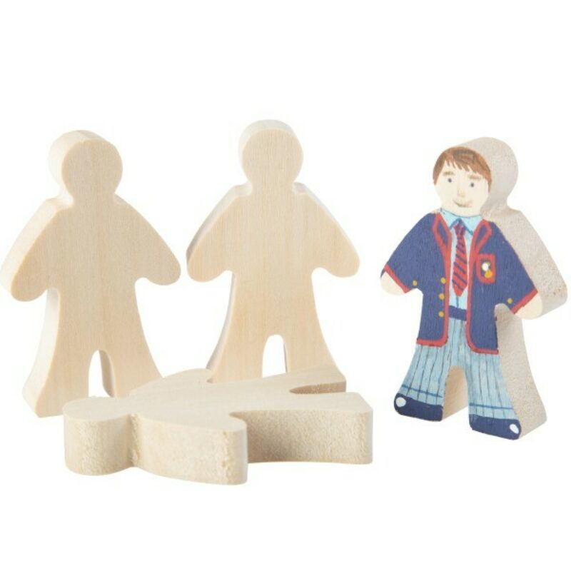 wooden people figures