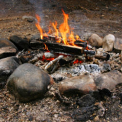 firepit and campfire