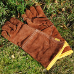 brown fire gloves