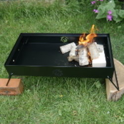 double firebox with one side lit