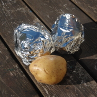 cooking baked potato from raw