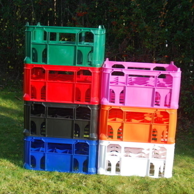 Set of 6 Milk Crates Muddy Faces
