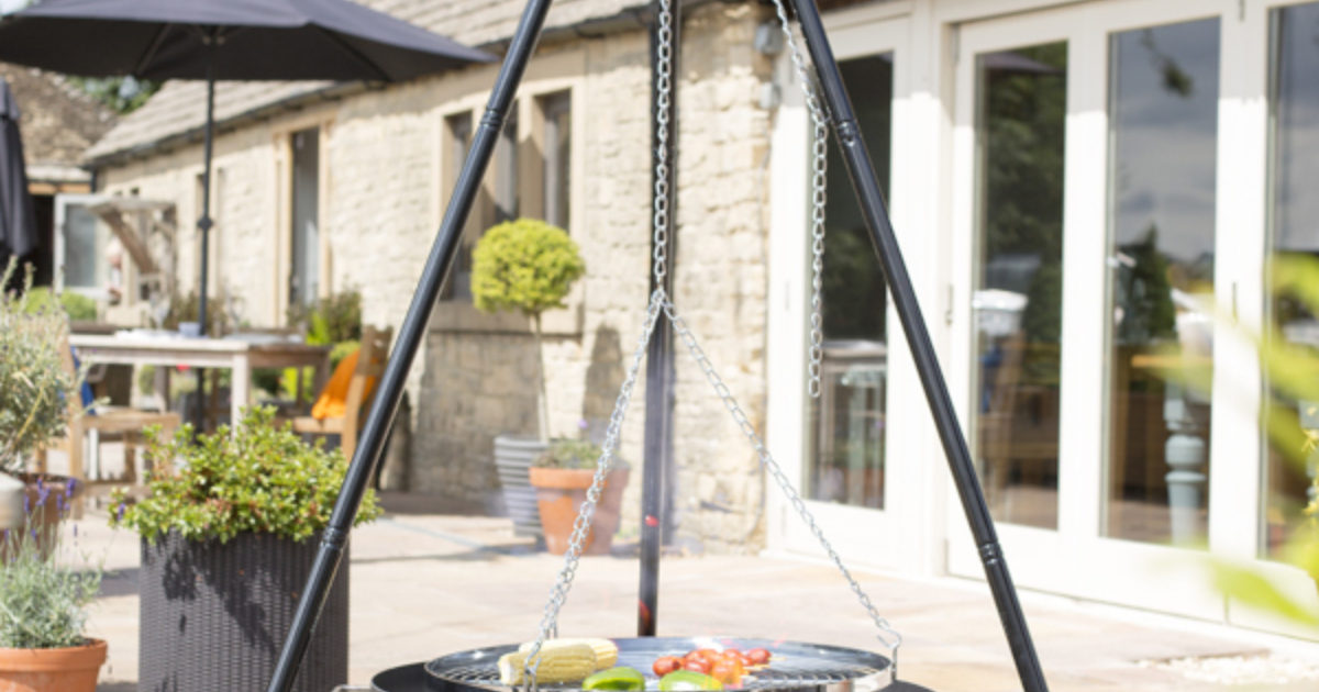 Tripod with Hanging Grill 172cm Muddy Faces