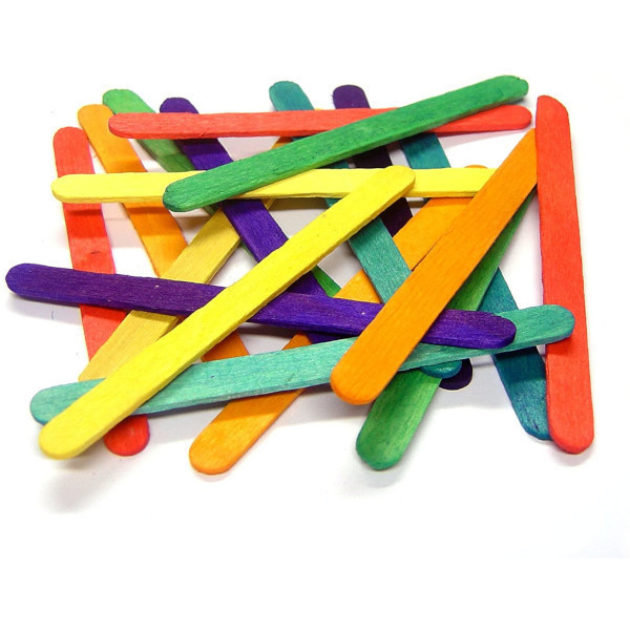 Wooden Jumbo Craft Sticks Pack of 100 Muddy Faces