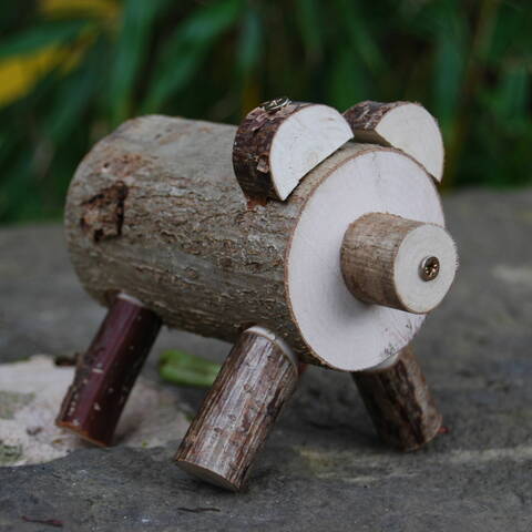 Animals made out of best sale wood logs