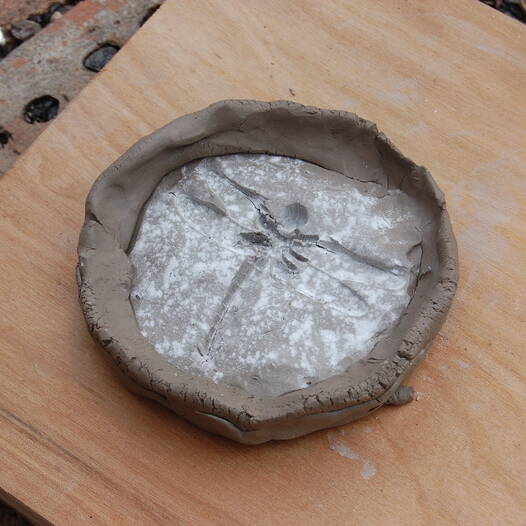 Clay mould shell dragonfly