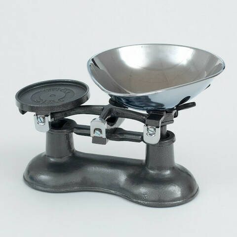 Balance Scales - Cast Iron with Chrome Pan