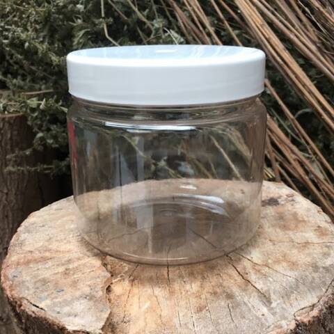 Clear Plastic Jar with Lid - 1L