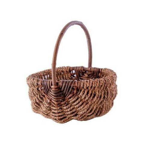 Child's Seagrass Basket with Wooden Handle