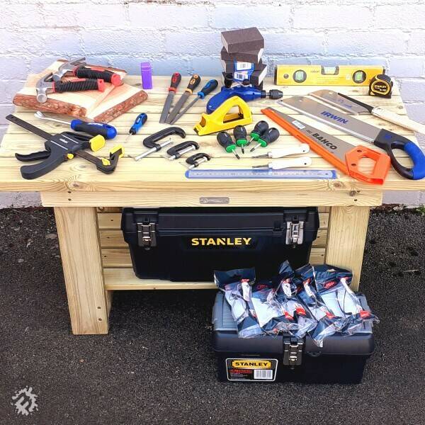 Early Years Woodwork Tool Set Muddy Faces