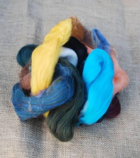 Mixed Felting Wool - Coloured
