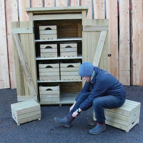 Lockable Outdoor Storage Sheds with Heavy Duty Wooden Crates