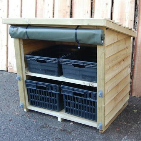 Outdoor Storage Sheds with Recycled Crates