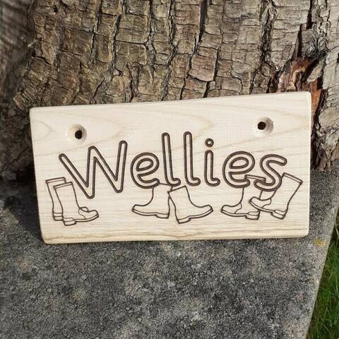 Rustic Sign - Wellies
