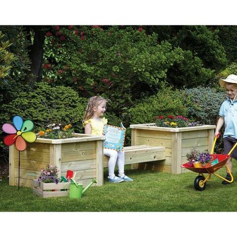 Outdoor Planter & Bench Combo