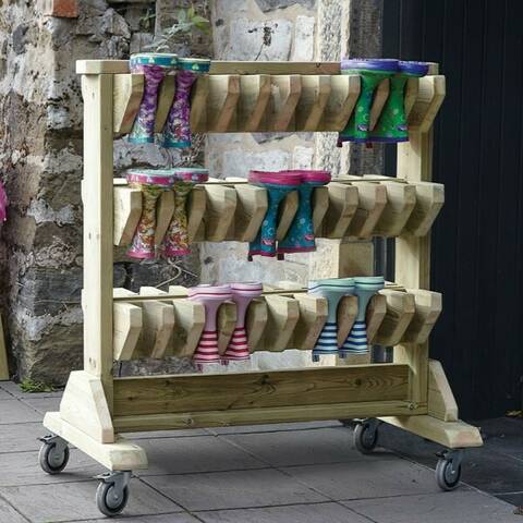Outdoor Double-Sided Welly Storage