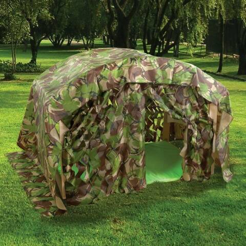 Indoor/Outdoor Folding Den with Camouflage Den Kit