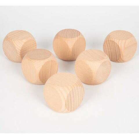 Wooden Cubes 50mm - pack of 6