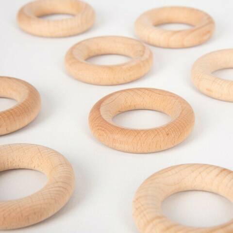 Small Wooden Rings - pack of 10