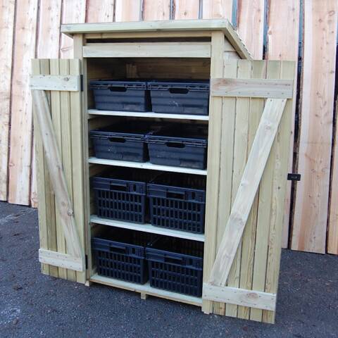 Lockable Outdoor Storage Sheds with Recycled Crates