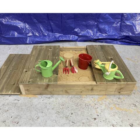 Outdoor Wooden Sandpit 80 x 120cm
