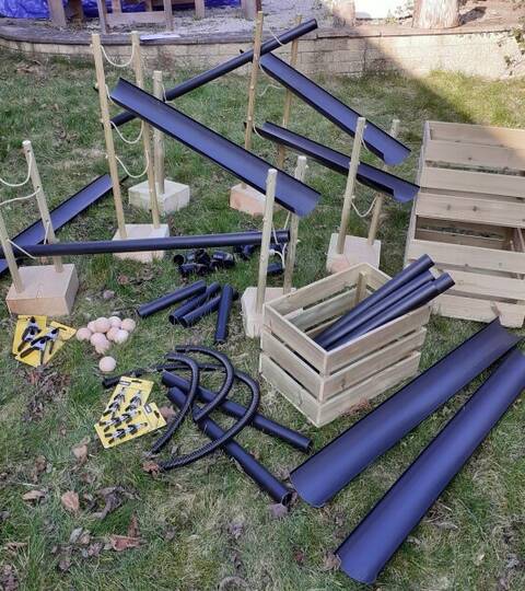 Pipes & Gutters Set with Stands & Storage