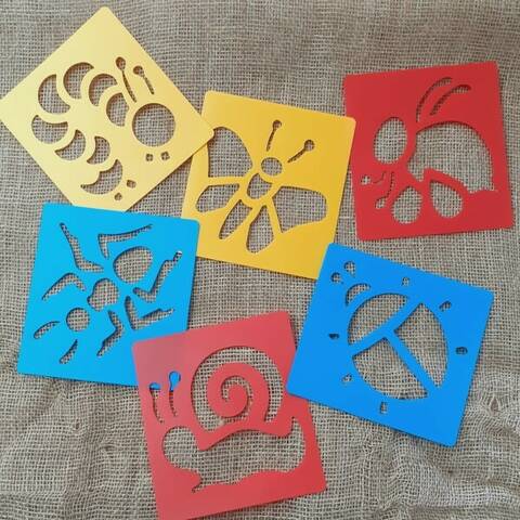 Washable Stencils (Bugs) - Pack of 6