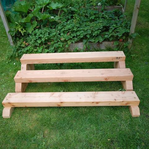 Beam Benches Stepped Set