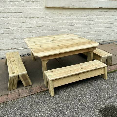 Outdoor Table & Bench Set