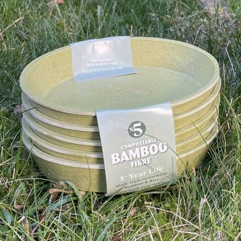 Bamboo Saucer 5" (pack of 5) - Sage Green