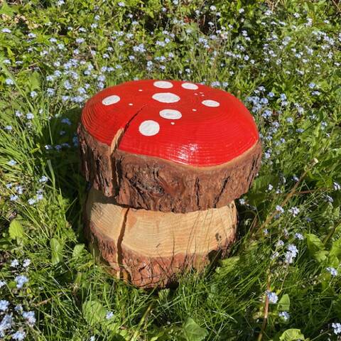 Painted Mushroom Seats