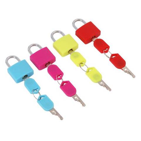 Hi-vis Brass Padlocks Set - Pack of 4