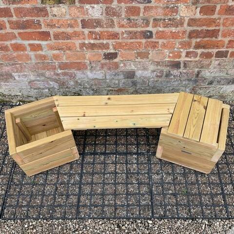 Angled Storage Bench