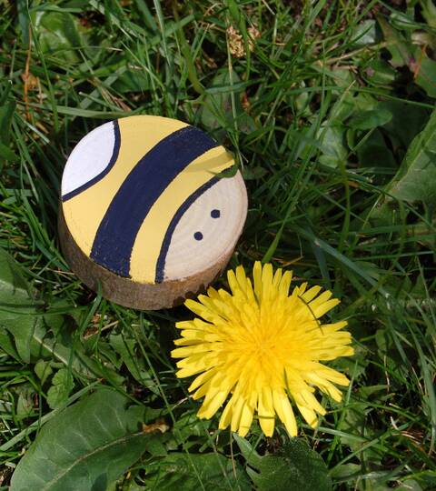 Hand Painted Bees - Set of 5