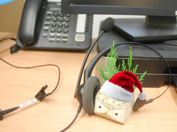 Foraging friend santa hat 60x60