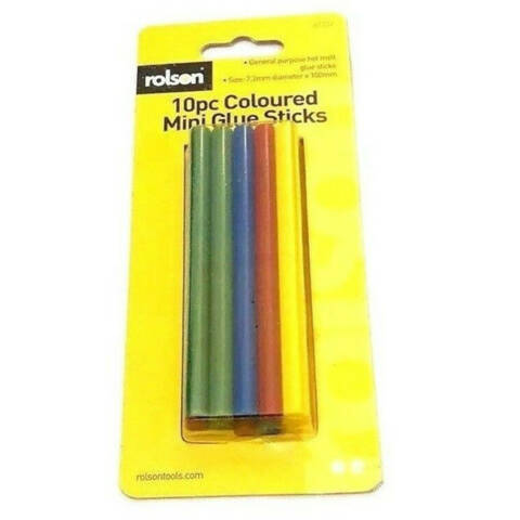 Coloured Mini Glue Sticks for Glue Gun - 10 pieces