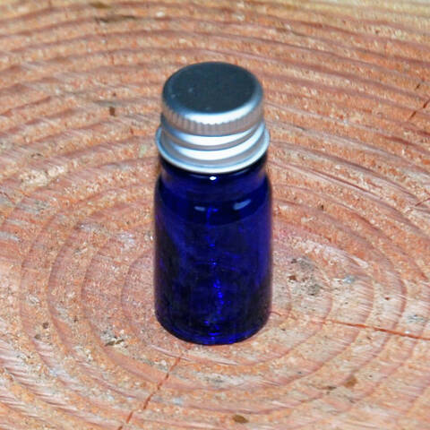 Blue Glass Bottle with Screw Cap