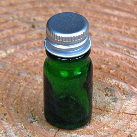 Green Glass Bottle with Screw Cap