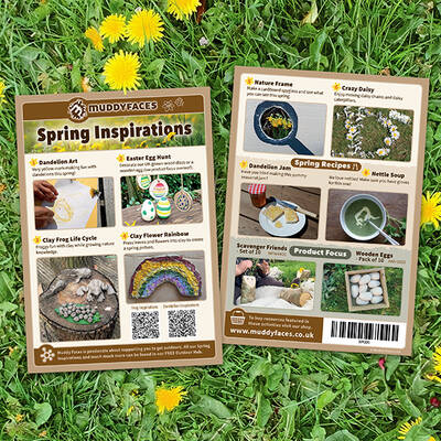 A5 Activity Card showing Spring Nature Activitiesfor children.