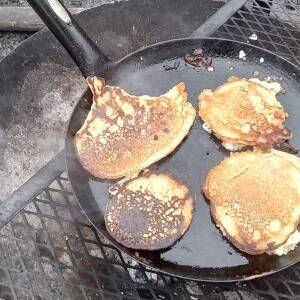 Campfire pancakes