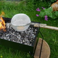 Outdoor Popcorn Popper, campfire cooking