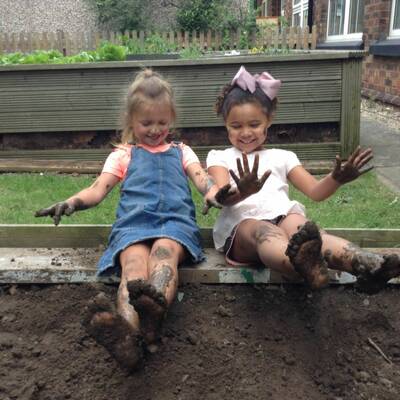 "This photo was taken on one of our Messy Fridays, in which we have been getting outside in the mud and the trees, exploring nature!" Natalie Clark, Woodfield Primary School, Doncaster
