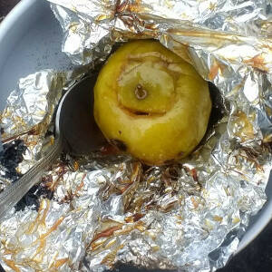 Campfire baked apples