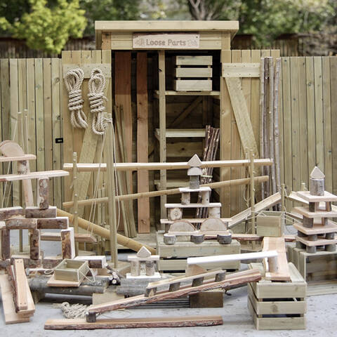 Sustainable Loose Parts Set & Storage Shed
