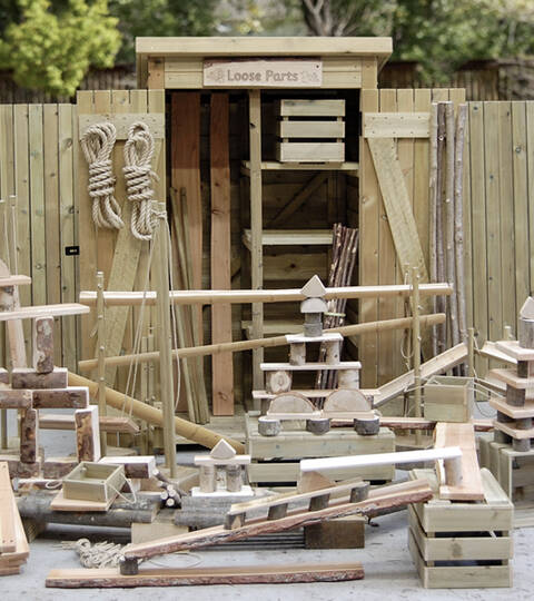 Sustainable Loose Parts Set & Storage Shed